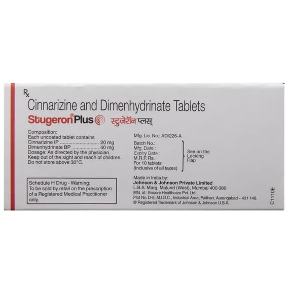 stugeron plus tablet 10's